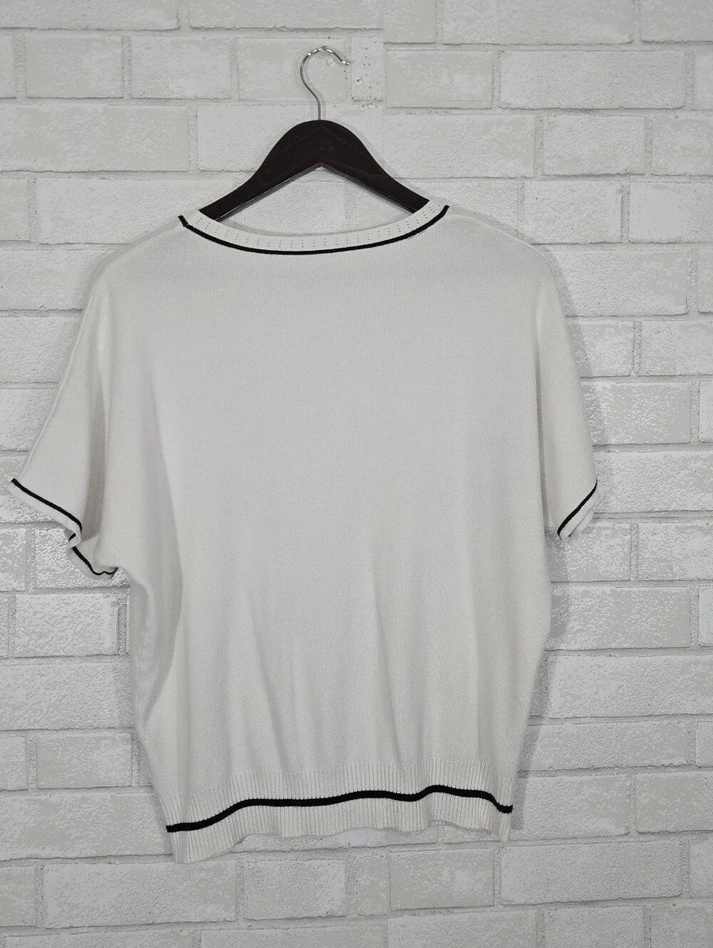 vintage white short sleeve sweater